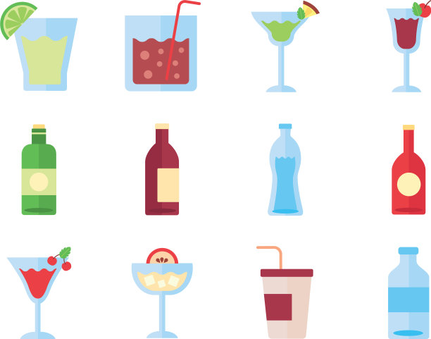 捆绑饮料收集集图标图片下载