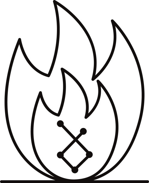 火火焰生肖符号线条风格图标图片下载