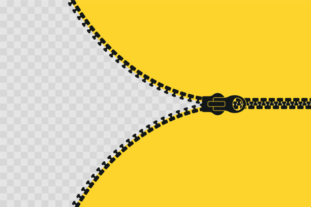 拉链旗帜模板。打开拉链。空海报为您的设计。矢量插图。图片下载