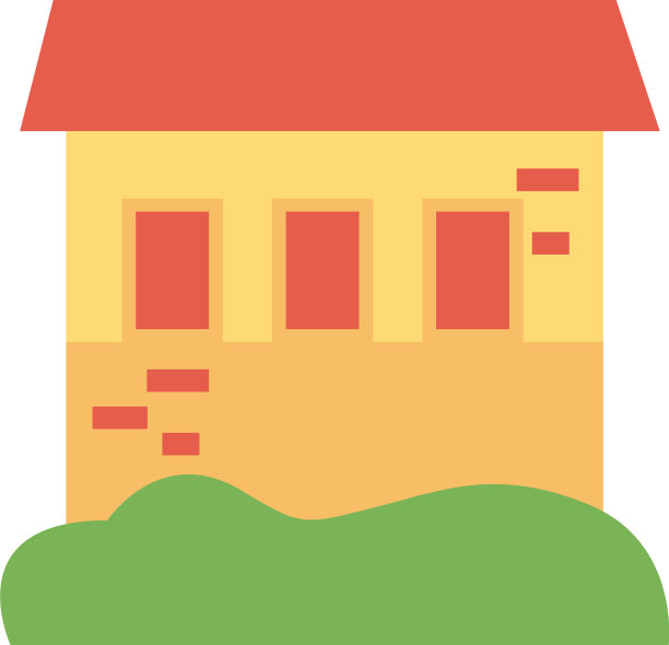 房屋正面立面为平房风格图片下载