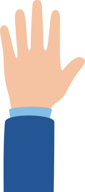 手人类向上的平面风格图标图片下载