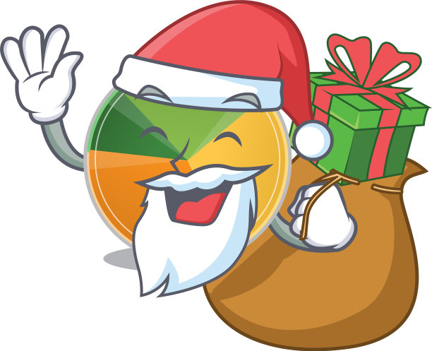 圣诞老人饼图卡通人物设计有图片下载