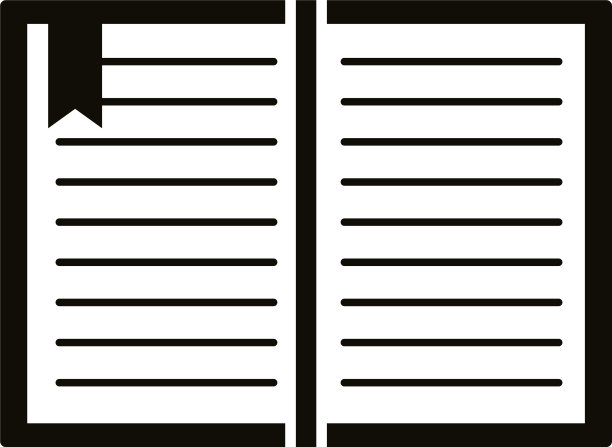 笔记本学校供应剪影风格图标图片下载