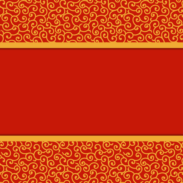 传统的中国贺卡模板，海浪纹理，祥云纹理，庆祝图片下载