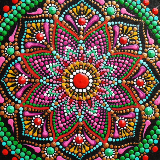 漂亮的手绘曼荼罗图片下载