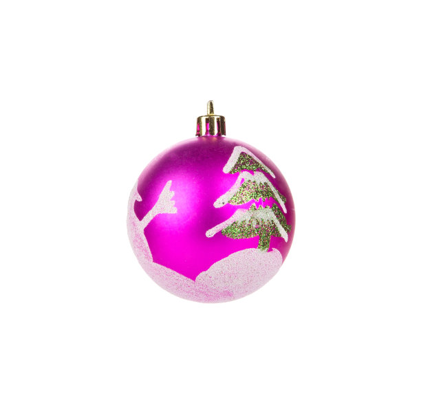 圣诞树彩绘圣诞球。图片下载