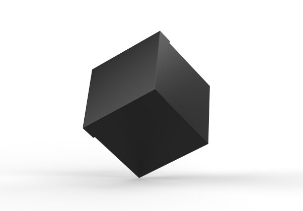 空白方形纸盒模型模板上孤立的白色背景，包装盒模型的设计演示，3d插图图片下载