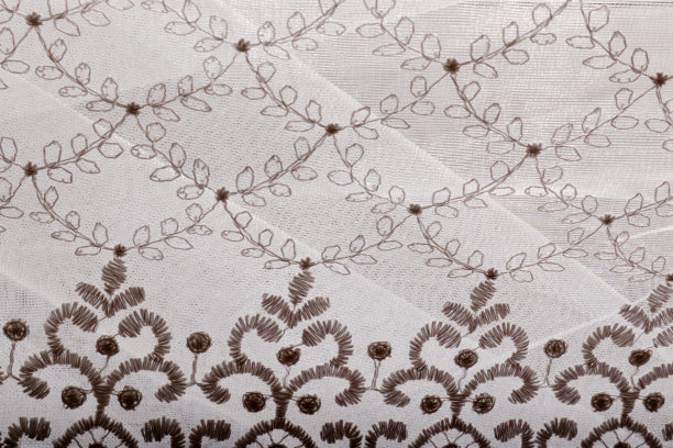 优雅的薄纱窗帘。家居装饰。图片下载