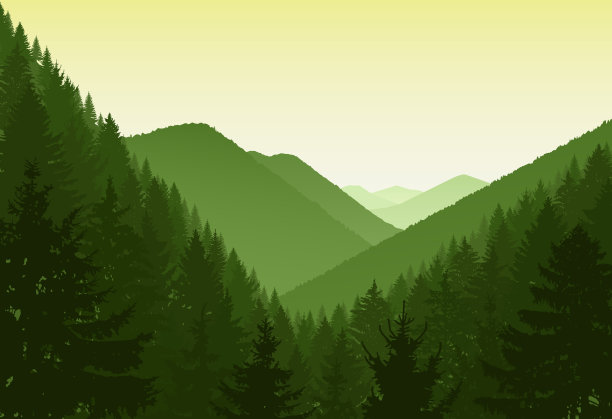 山的全景。图片下载