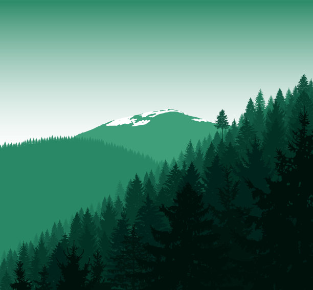 山的全景。图片下载