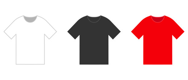 一套不同颜色的t恤。图片下载