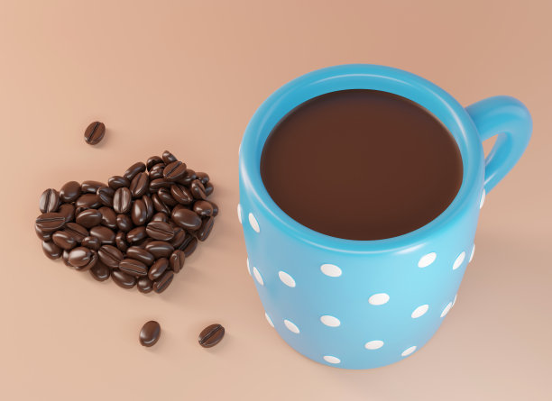 咖啡杯渲染图片下载