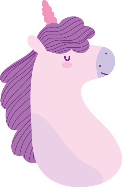 独角兽的神秘魔术幻想动物卡通图片下载