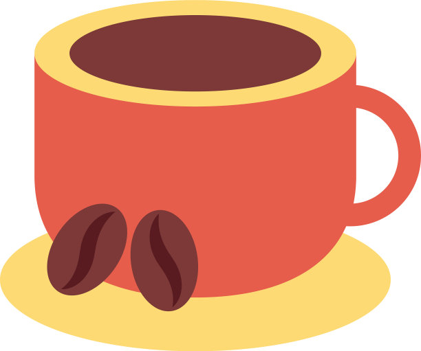 咖啡杯和平纹样式图标图片下载