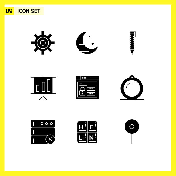 用户界面包9个基本立体字形图片下载