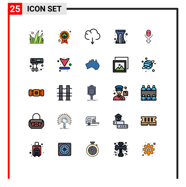 可编辑线包25简单填充线平图片下载