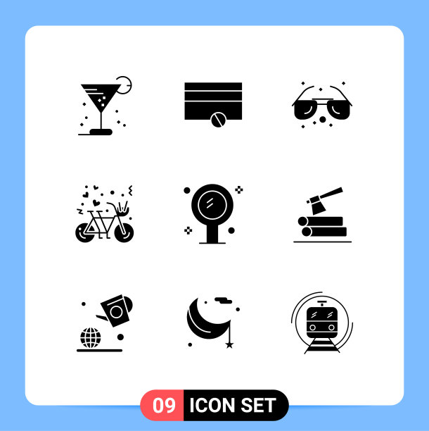 包9个创意固体雕刻浴室心图片下载