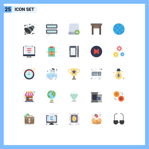 适用于网络和移动的25种通用平面颜色图片下载