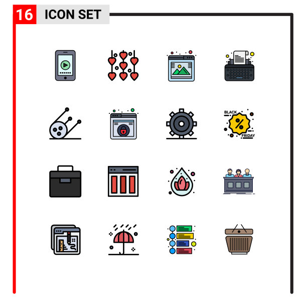 用户界面包16基本平色填充图片下载