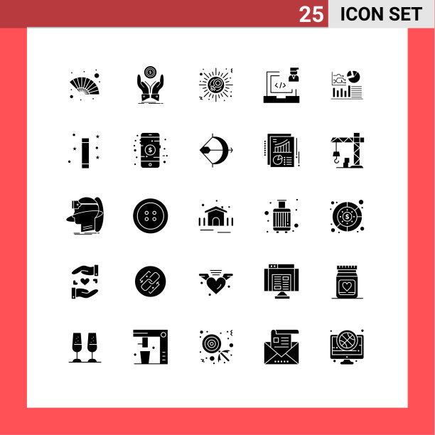 为网络和移动设置的25个通用实体符号图片下载