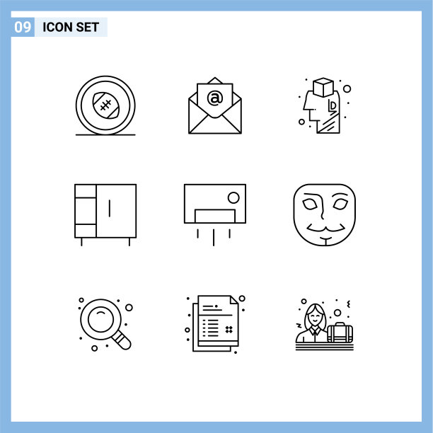 设置9家电衣柜网格轮廓图片下载