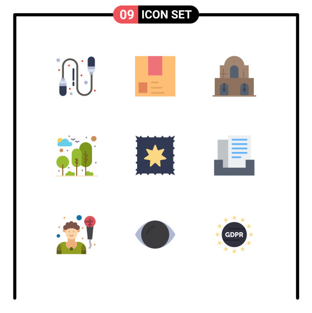 设置9商业平面颜色包树图片下载