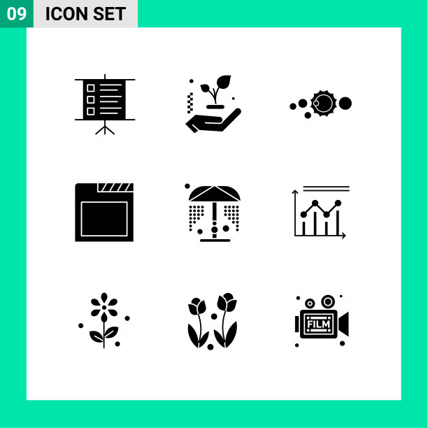 9 .创意图标的现代标志和符号图片下载