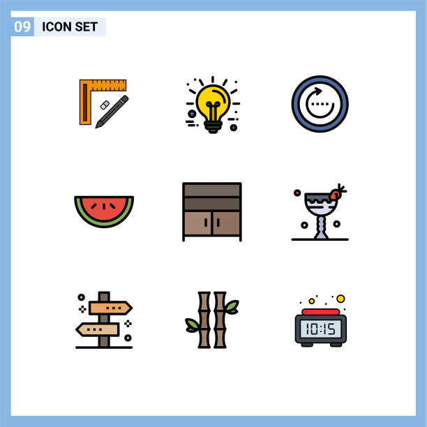 用户界面包9基本填充线平图片下载