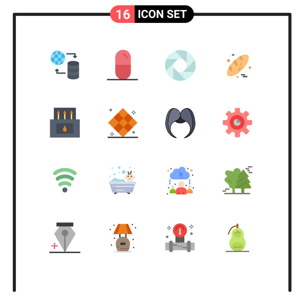 16平色概念为网站移动和图片下载