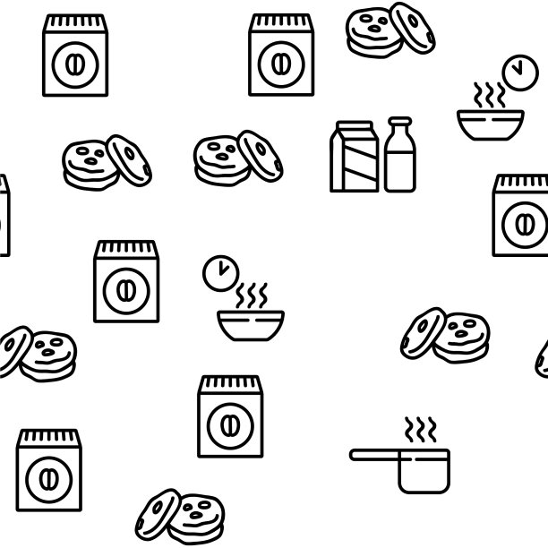 燕麦健康食品无缝模式图片下载