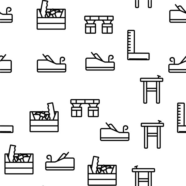 木工设备无缝花纹图片下载