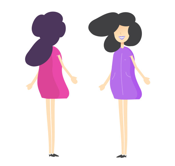 两个快乐的女孩站着聊天图片下载