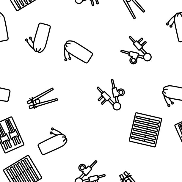 筷子器皿无缝图案图片下载