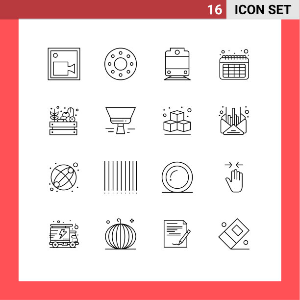 16适用于网络和移动的通用大纲图片下载