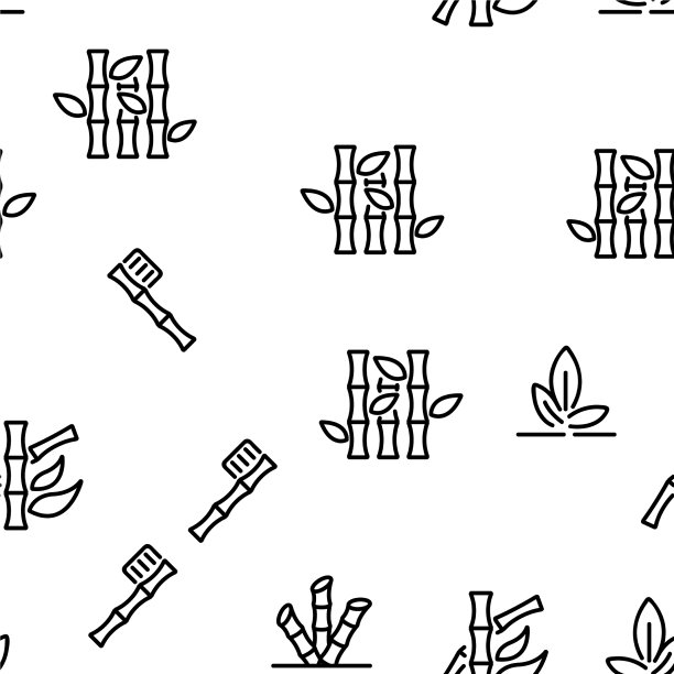 竹自然植物无缝图案图片下载