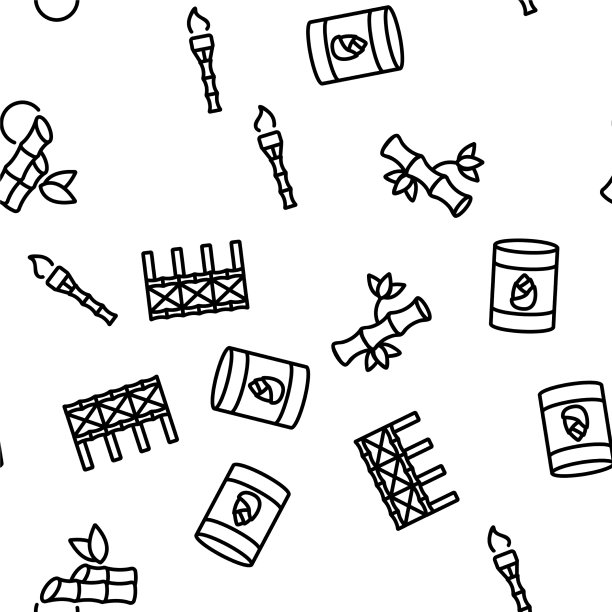 竹自然植物无缝图案图片下载