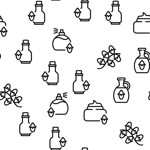 霍霍巴天然产品无缝图案图片下载