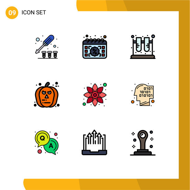 填充线平色包9个通用符号图片下载