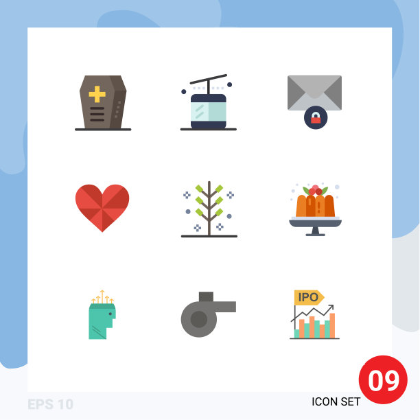 设置9个商业单位的颜色包装烟花图片下载