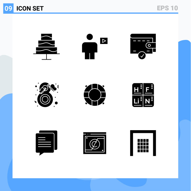 股票图标包9行符号和符号图片下载