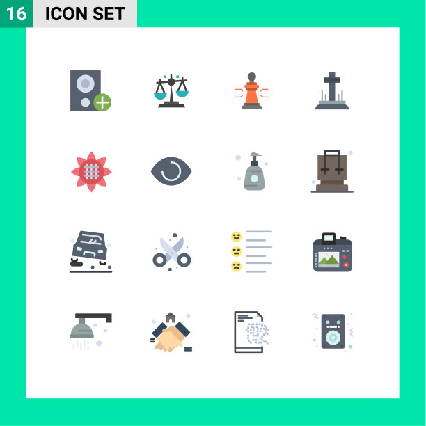 为Christian设置16种平面颜色图片下载