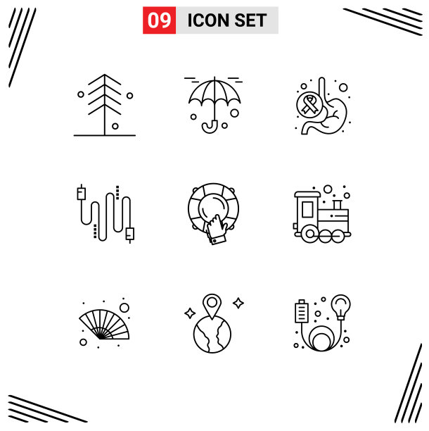 通用图标符号组9现代轮廓图片下载