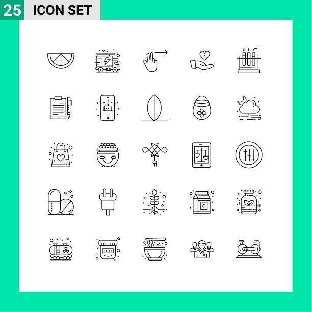 股票图标包25行符号和符号图片下载