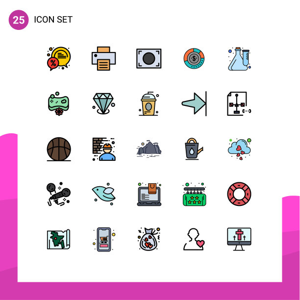 通用图标符号组25现代填充图片下载