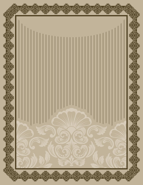 装饰复古背景与边界和图案。图片下载