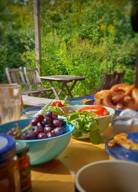 花园里的早餐图片下载