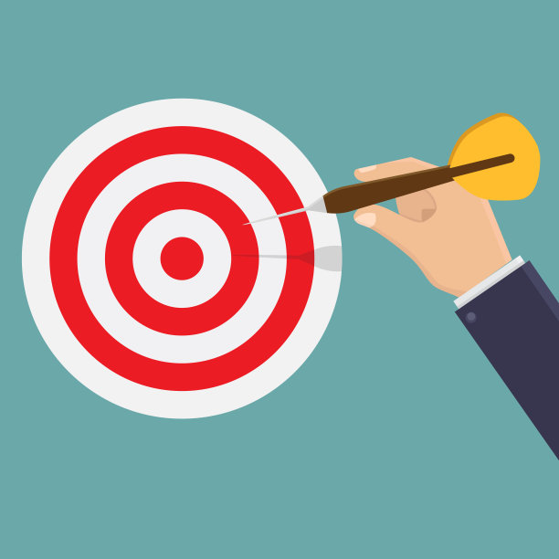 商手射击靶板平面矢量设计图片下载