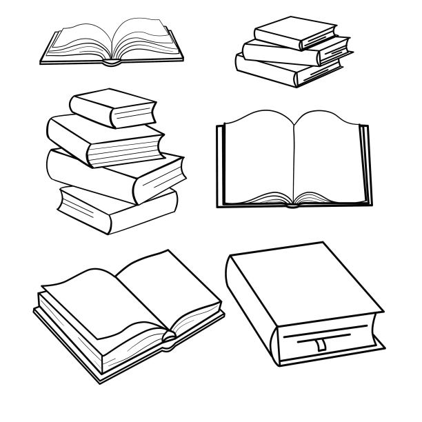 一套书的草图。矢量插图。图片下载