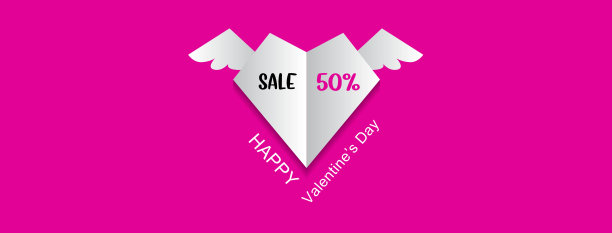 情人节快乐横幅，情人节传单，情人节销售横幅，心元素，情人节背景设计，情人节卡片，社交媒体网站横幅设计，矢量图片下载