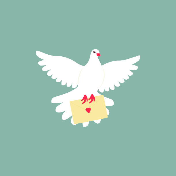 鸽子传递爱的信息图片下载